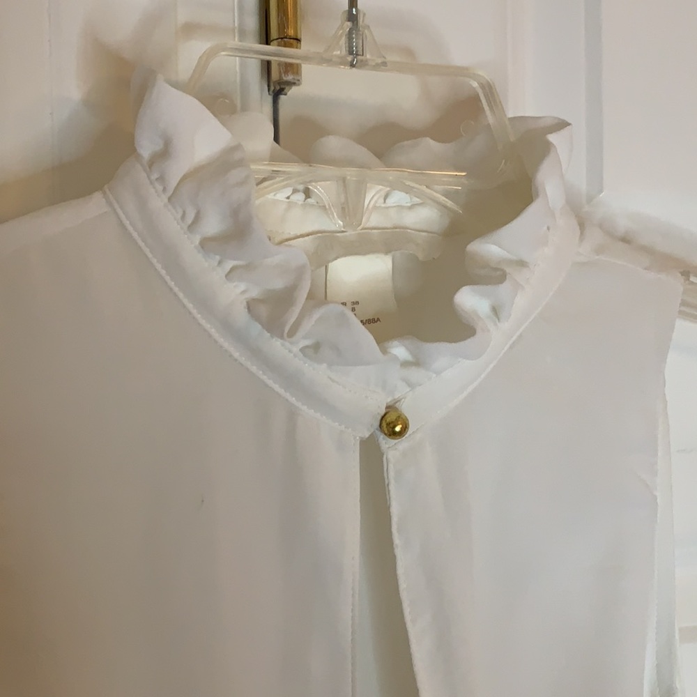 H&M White Ruffle Blouse - Picture 2 of 5